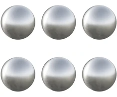 Šepečiu aptrauktas kamuolys 6 pcs Ø 7,5 cm Sidabrinė