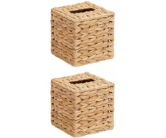 Servetėlių dėžutės dangčiai 2 pcs Vandens hiacintas Natūrali