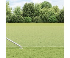 Lauko šešiakampė tvora su stulpu 10 x 0,5 m Sidabrinė Tinklelis