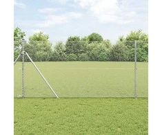 Lauko šešiakampė tvoros tvirtinimo sistema 10 x 1,2 m Sidabrinė