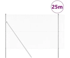 Lauko šešiakampė tvoros tvirtinimo sistema 25 x 1,6 m Sidabrinė