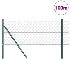 Lauko šešiakampė tvoros tvirtinimo sistema 100 x 0,6 m Pilka