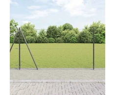 Šešiakampė tvora su betono pagrindu 100 x 1,4 m Pilka Tinklelis