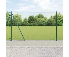 Šešiakampė tvora su betono pagrindu 25 x 1,4 m Žalia Tinklelis
