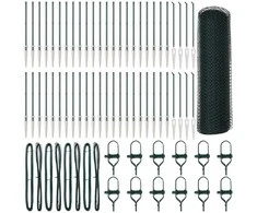 Hexagonal Fence with Post 100 x 0,4 m PVC dengtas plienas Žalia