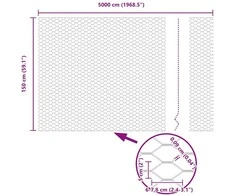 Heksagonalinė tvoros tvirtinimo sistema 50 x 1,5 m Žalia