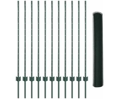 Hexagonal Fence with Post 25 x 1,2 m PVC dengtas plienas Žalia