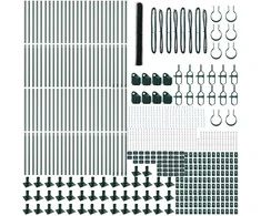 Šešiakampė tvora su betono pagrindu 100 x 1,4 m Žalia Tinklelis