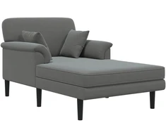 Šezlongas Tamsiai pilka Aksomas