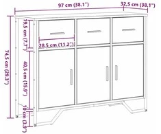 Kabalas Senas medis 97 x 32,5 x 74,5 cm