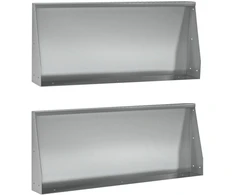 Sienelė 2 vnt. 100 x 12 x 40 cm Galvanizuotas plienas Sidabrinė