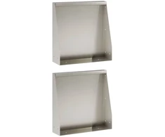 Sienelė 2 vnt. 40 x 12 x 30 cm Nerūdijantis plienas Sidabrinė