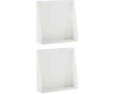Sienelė 2 vnt. 40 x 12 x 50 cm Plienas Balta
