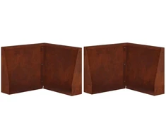 Sienelė 2 vnt. 50 x 50 x 30 cm Rūdijanti