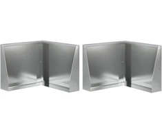 Sienelė 2 vnt. 50 x 50 x 50 cm Galvanizuotas plienas Sidabrinė