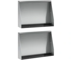 Sienelė 2 vnt. 60 x 12 x 30 cm Galvanizuotas plienas Sidabrinė