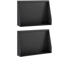 Sienelė 2 vnt. 60 x 12 x 30 cm Plienas Juoda