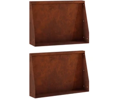 Sienelė 2 vnt. 60 x 12 x 30 cm Rūdijanti
