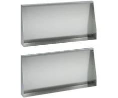 Sienelė 2 vnt. 80 x 12 x 30 cm Galvanizuotas plienas Sidabrinė