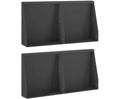 Sienelė 4 vnt. 40 x 12 x 30 cm Plienas Juoda