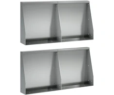 Sienelė 4 vnt. 40 x 12 x 40 cm Galvanizuotas plienas Sidabrinė