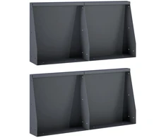 Sienelė 4 vnt. 40 x 12 x 40 cm Plienas Antracito