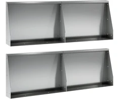Sienelė 4 vnt. 60 x 12 x 30 cm Galvanizuotas plienas Sidabrinė
