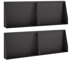 Sienelė 4 vnt. 60 x 12 x 40 cm Plienas Juoda