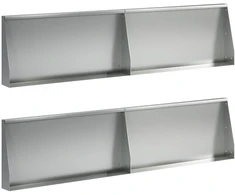 Sienelė 4 vnt. 80 x 12 x 40 cm Galvanizuotas plienas Sidabrinė