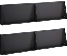 Sienelė 4 vnt. 80 x 12 x 40 cm Plienas Juoda