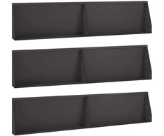 Sienelė 6 vnt. 100 x 12 x 40 cm Plienas Juoda