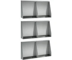 Sienelė 6 vnt. 40 x 12 x 30 cm Galvanizuotas plienas Sidabrinė