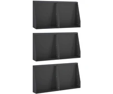 Sienelė 6 vnt. 40 x 12 x 30 cm Plienas Juoda