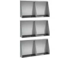Sienelė 6 vnt. 40 x 12 x 40 cm Galvanizuotas plienas Sidabrinė