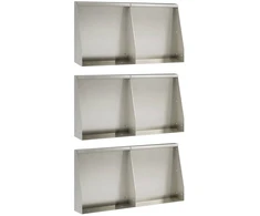Sienelė 6 vnt. 40 x 12 x 40 cm Nerūdijantis plienas Sidabrinė