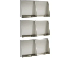 Sienelė 6 vnt. 40 x 12 x 50 cm Nerūdijantis plienas Sidabrinė