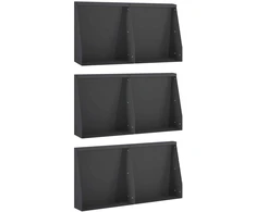 Sienelė 6 vnt. 40 x 12 x 50 cm Plienas Juoda