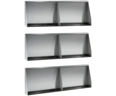 Sienelė 6 vnt. 60 x 12 x 30 cm Galvanizuotas plienas Sidabrinė