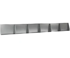 Sienelė 6 vnt. 60 x 12 x 30 cm Galvanizuotas plienas Sidabrinė