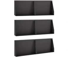 Sienelė 6 vnt. 60 x 12 x 30 cm Plienas Juoda