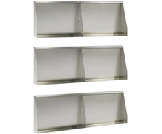 Sienelė 6 vnt. 60 x 12 x 40 cm Nerūdijantis plienas Sidabrinė