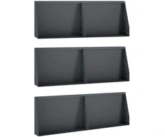 Sienelė 6 vnt. 60 x 12 x 40 cm Plienas Antracito
