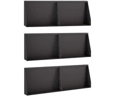 Sienelė 6 vnt. 60 x 12 x 40 cm Plienas Juoda