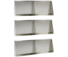 Sienelė 6 vnt. 60 x 12 x 50 cm Nerūdijantis plienas Sidabrinė