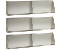 Sienelė 6 vnt. 80 x 12 x 30 cm Nerūdijantis plienas Sidabrinė