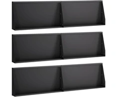 Sienelė 6 vnt. 80 x 12 x 30 cm Plienas Juoda