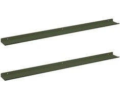 Plūduriuojanti lentyna 2 pcs Alyvuogių žalia 100 x 9 x 2,5 cm