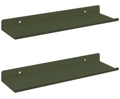 Plūduriuojanti lentyna 2 pcs Alyvuogių žalia 30 x 9 x 2,5 cm