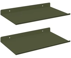 Plūduriuojanti lentyna 2 pcs Alyvuogių žalia 30 x 18 x 2,5 cm