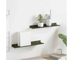 Plūduriuojanti lentyna 2 pcs Alyvuogių žalia 40 x 8,5 x 2,5 cm
